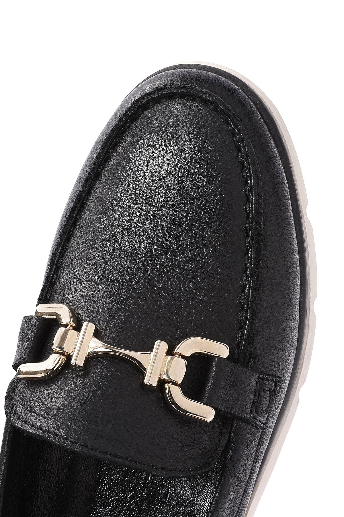 Kadın Siyah Toka Detaylı Comfort Loafer - Image 7